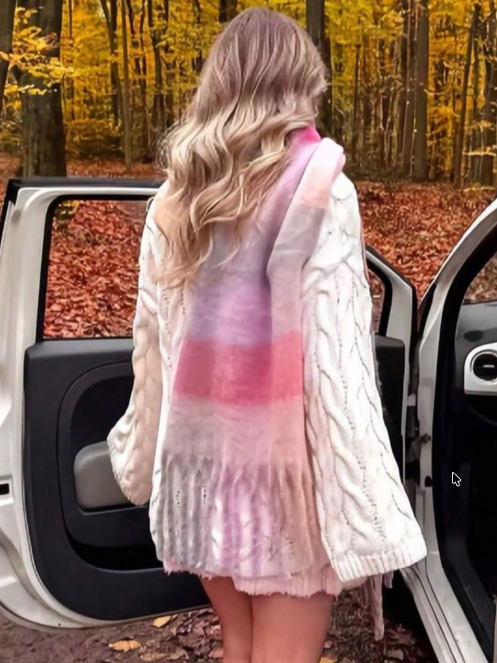 Cozy Colorful Plaid Tassel Blanket Scarf